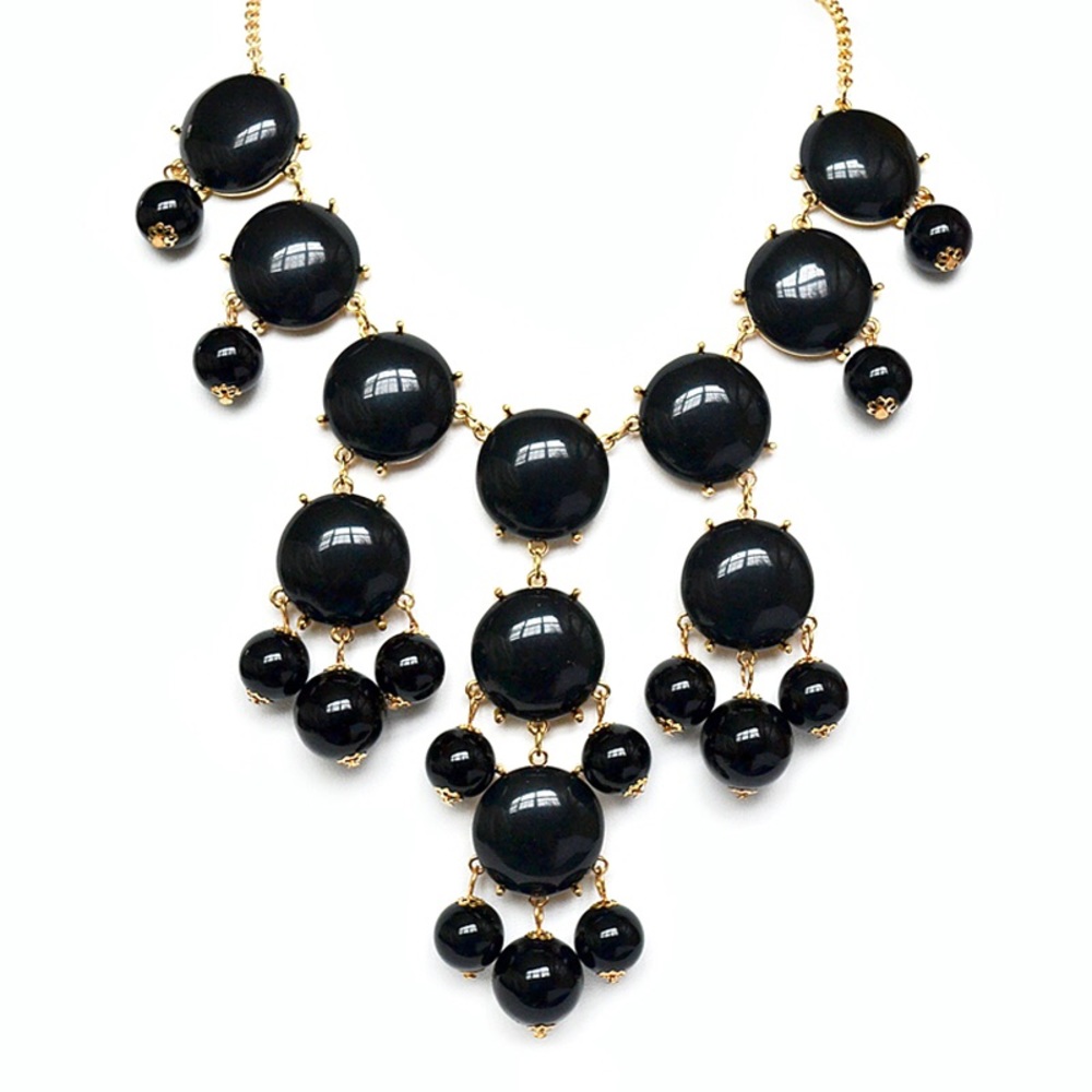 Black and Gold Bubble Statement Necklace